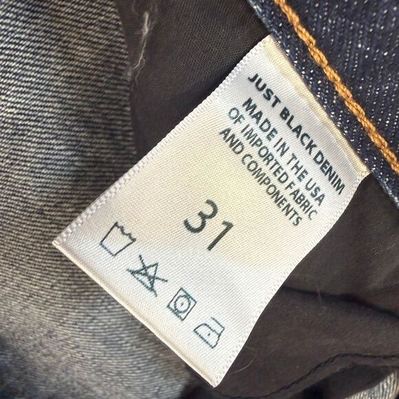 Just Black Full Length High Rise Straight Leg Jeans Size 31 - Picture 8 of 9